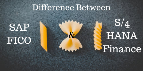 difference between sap fico and s4 hana finance